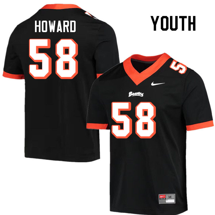 Youth #58 Kelze Howard Oregon State Beavers College Football Jerseys Stitched-Throwback